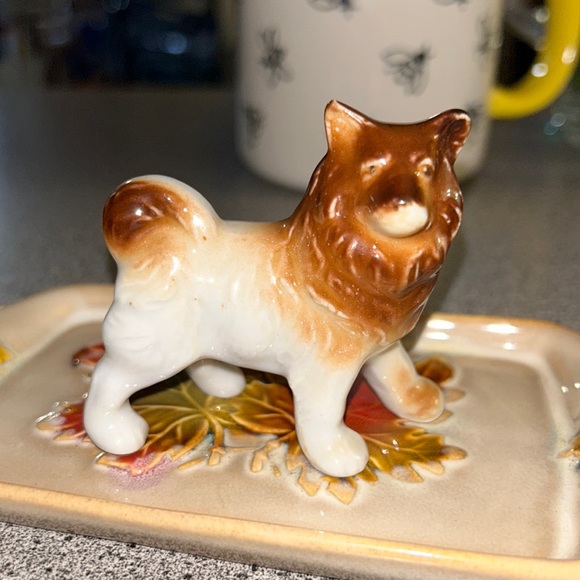 japan Other - VTG Akita Dog Porcelain Figurine Japan